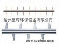 我公司生產(chǎn)：陽極板（C480、Z385、C390、ZT24、W型）RS型芒刺線、BS型不銹鋼芒刺線、BS型芒刺線、八刺芒刺線、鋸齒線、魚骨針線、V15線、角鋼芒刺線、鋼絲繩芒刺線、星型線等陰極線，